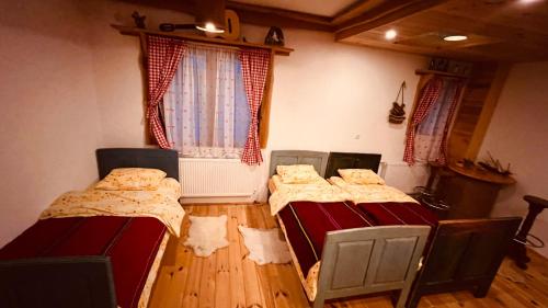 a room with four beds in a room at Tara Place - Camp Rabrenovic in Mojkovac
