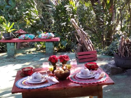 Zahrada ubytování Hospedaria Alecrim - Pousada Sustentável APA