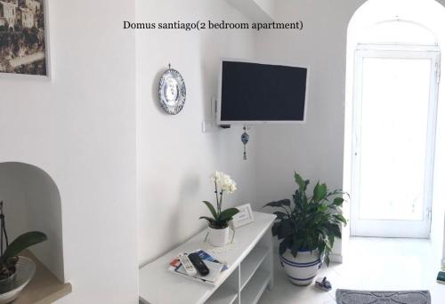 TV a/nebo společenská místnost v ubytování Santiago vacation home in Positano