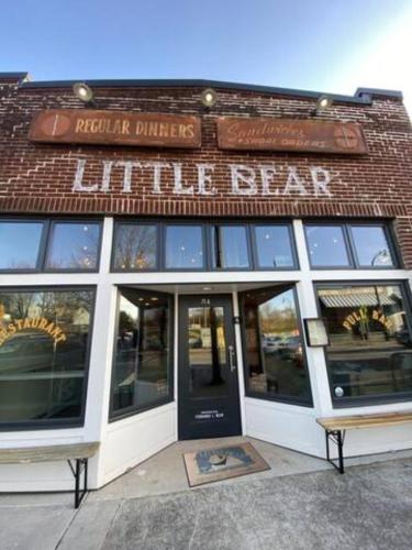 a brick building with a little bear sign on it at Atlanta Unit 1 Room 1 - Peaceful Private Master Bedroom with Private Balcony in Atlanta