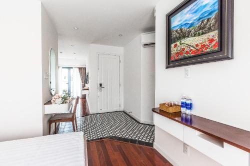 Postel nebo postele na pokoji v ubytování Ngan Ha 2 Apartment