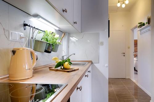Dapur atau dapur kecil di Apartments Dubra