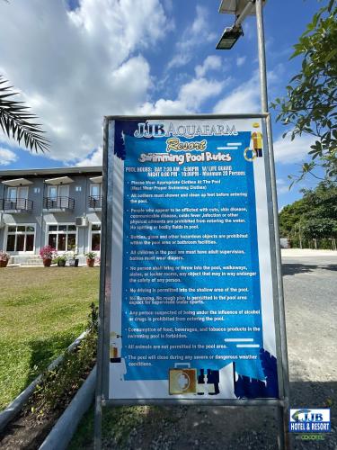 Certifikát, hodnocení, plakát nebo jiný dokument vystavený v ubytování JJB Aquafarm Resort by Cocotel