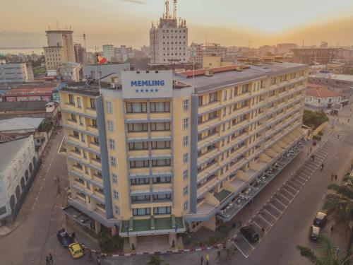 an overhead view of a building in a city at Hotel Memling in Kinshasa