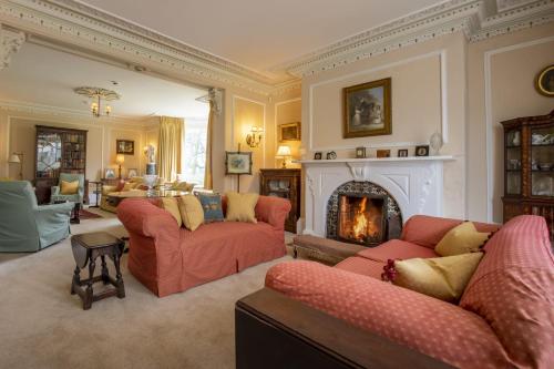 Χώρος καθιστικού στο Upper Helmsley Hall