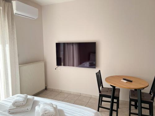 TV a/nebo společenská místnost v ubytování Clio City Center Apartments