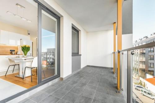 Η κουζίνα ή μικρή κουζίνα στο Aparthotel Plac Litewski Premium