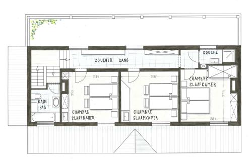 a floor plan of a house at Le Chaumont in Theux