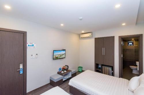 Katil atau katil-katil dalam bilik di The Shann Hotel Danang