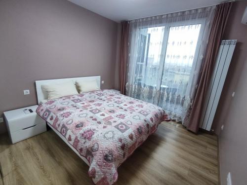 Кровать или кровати в номере Mountain view apartment