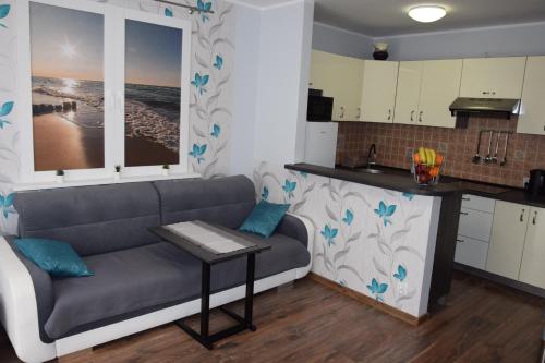 Kuchyň nebo kuchyňský kout v ubytování Apartament Ponitce do Węża - Kołobrzeg