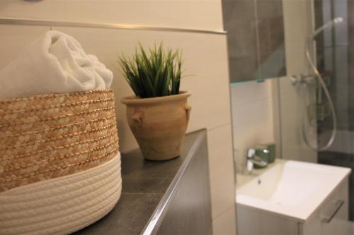 Ένα μπάνιο στο Apartment Lüdicke