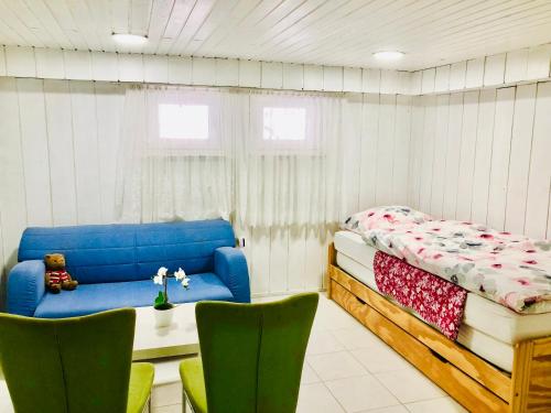 Postel nebo postele na pokoji v ubytování Bambus Wohnung