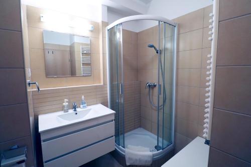 Koupelna v ubytování Galerius Golden Beach Apartment