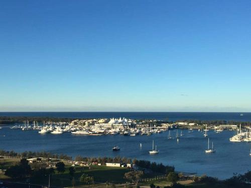 a view of a harbor with boats in the water at Stunning view close to everything in Gold Coast