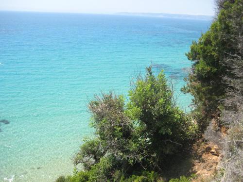 a view of the ocean from a bluff at Eleios Villa in Katelios