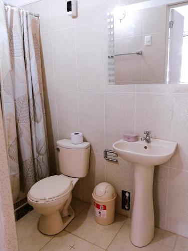 Ένα μπάνιο στο Habitación en la playa