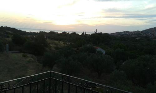 a view from the balcony of a house at Molivos View Studios in Mithymna
