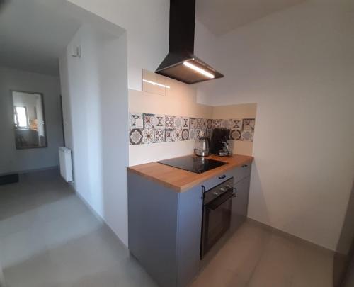 Dapur atau dapur kecil di Apartamenty Nad Niwką