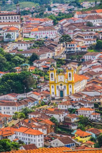 Nespecifikovaný výhled na destinaci Ouro Preto nebo výhled na město při pohledu z penzionu – hostince