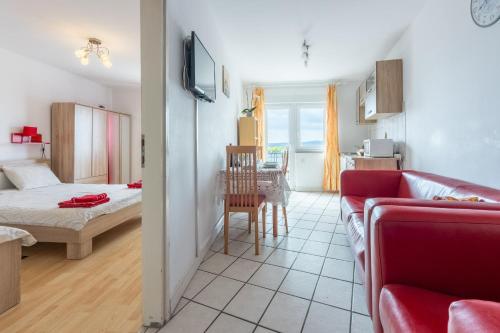 Posteľ alebo postele v izbe v ubytovaní Apartment Astrid