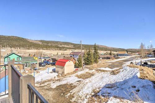 a view of a small town in the snow at Alma Retreat with Mtn Views about 17 Mi to Breck! in Alma