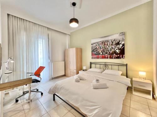 מיטה או מיטות בחדר ב-#Blueberry Apt by halu! Apartments