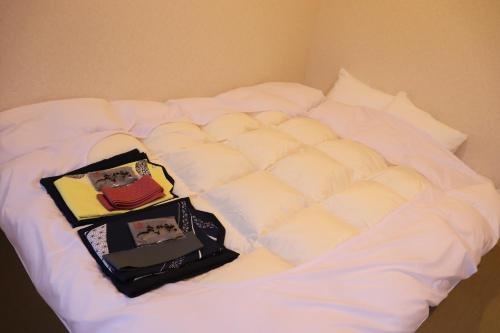 Cama o camas de una habitación en 城崎温泉 小宿 紬 tsumugi