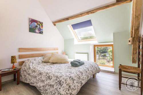 Postel nebo postele na pokoji v ubytování Le jardin des fées