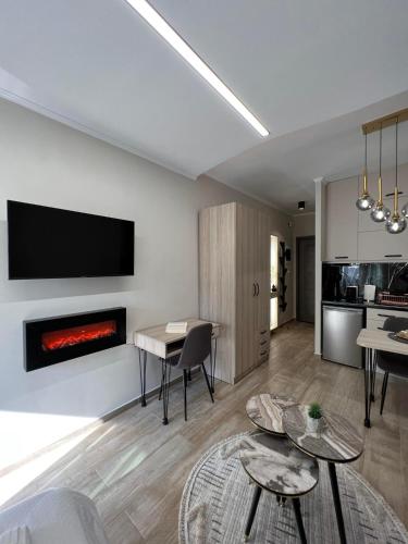 Χώρος καθιστικού στο COZY DOWNTOWN APARTMENT