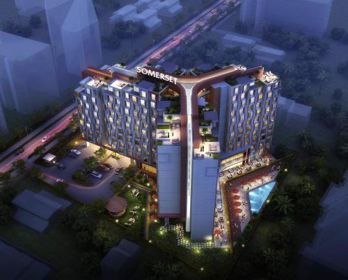 an overhead view of a rendering of a resort at Somerset Westview Nairobi in Nairobi