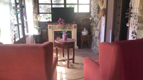 Χώρος καθιστικού στο Finca Vergel