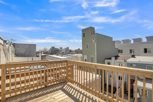 a balcony with a view of the city at Enjoy Your Stay in this Amazing Location in Philadelphia! home in Philadelphia
