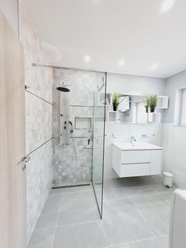 Koupelna v ubytování Apartman Joki