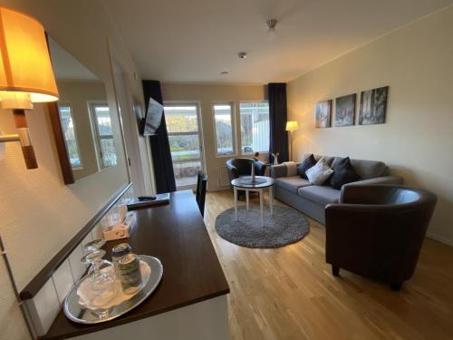 Posezení v ubytování Nordby Hotell