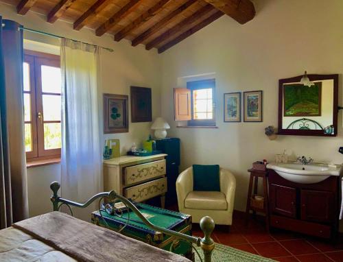 Χώρος καθιστικού στο Bed and Breakfast Casale del Sole