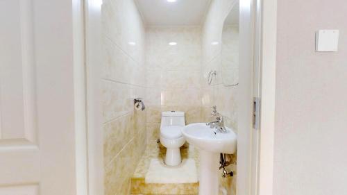 Koupelna v ubytování 125m2 new apartment, 5 rooms with airport pickup