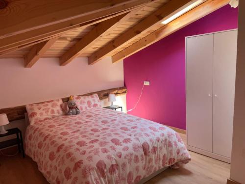Ένα ή περισσότερα κρεβάτια σε δωμάτιο στο Casa Aurora