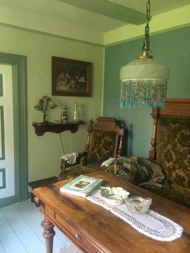 Ruang duduk di Ferienwohnung Zeitenhof