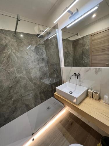 Hotel Le Petit tesisinde bir banyo