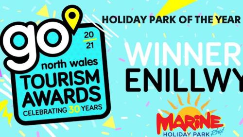 an image of the anniversary park of the year poster at Bewles Caravan in Rhyl
