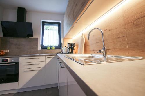 Kuchyň nebo kuchyňský kout v ubytování Apartments ALPA VITA