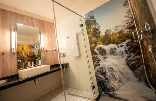 Livenwork Hotel & CoWorking GVZ Ingolstadtにあるバスルーム