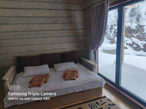 Postel nebo postele na pokoji v ubytování Hotel Berloga-Sinevir
