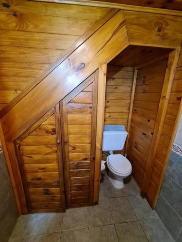 Koupelna v ubytování Puerto Cabañas Lacar