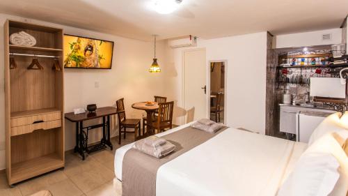 Η κουζίνα ή μικρή κουζίνα στο Hotel Chalet Monet - Granja Vianna