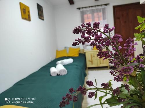 Una habitación con una cama con dos ositos de peluche. en Mitrović en Boljevac