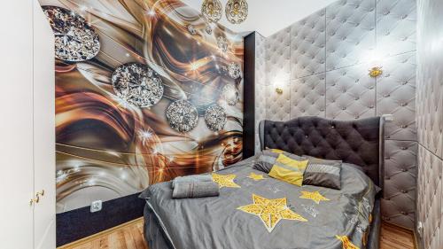 Posteľ alebo postele v izbe v ubytovaní Apartament LAS VEGAS DE LUX-Deptak Dworcowa
