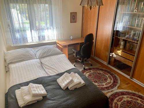 Postel nebo postele na pokoji v ubytování Wakacyjny dom w Suchym Borze