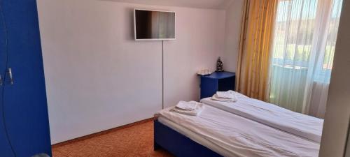 Postel nebo postele na pokoji v ubytování Pensiunea Emma